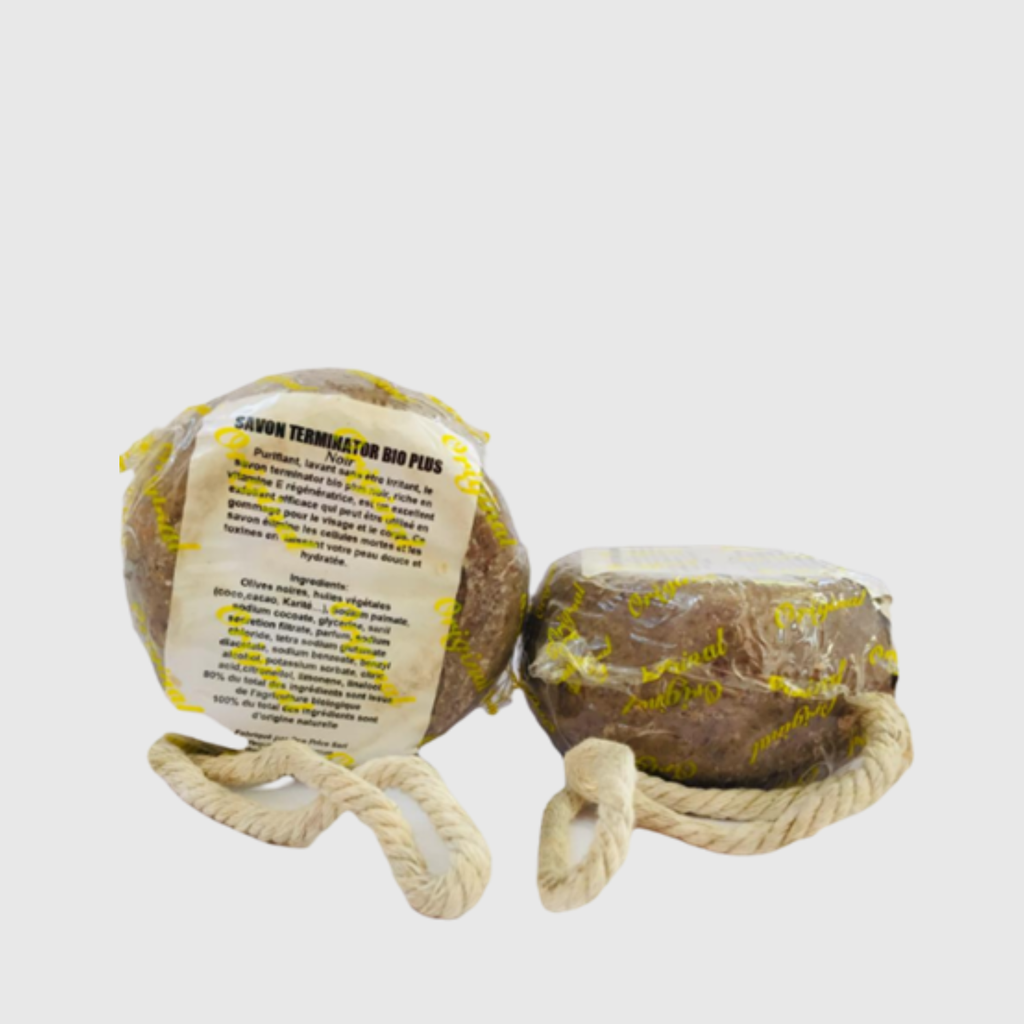 Savon Eclaircissant et Gommant Terminator Bio Plus Noir 250g